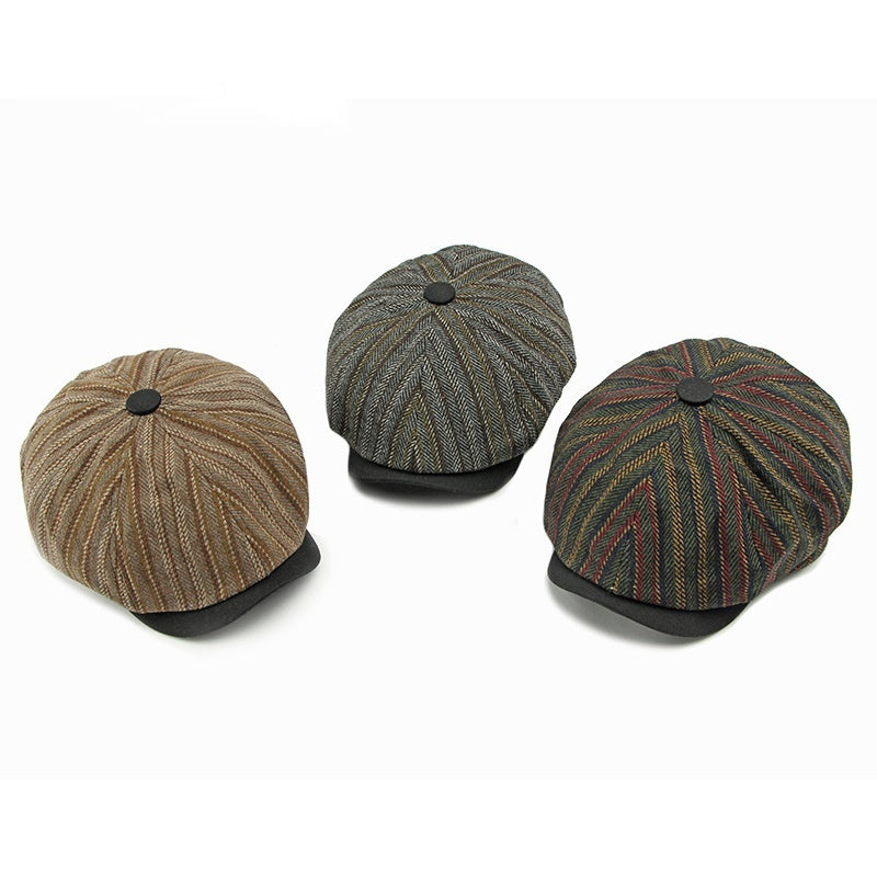 Retro Vintage Wool Stripe Beret
