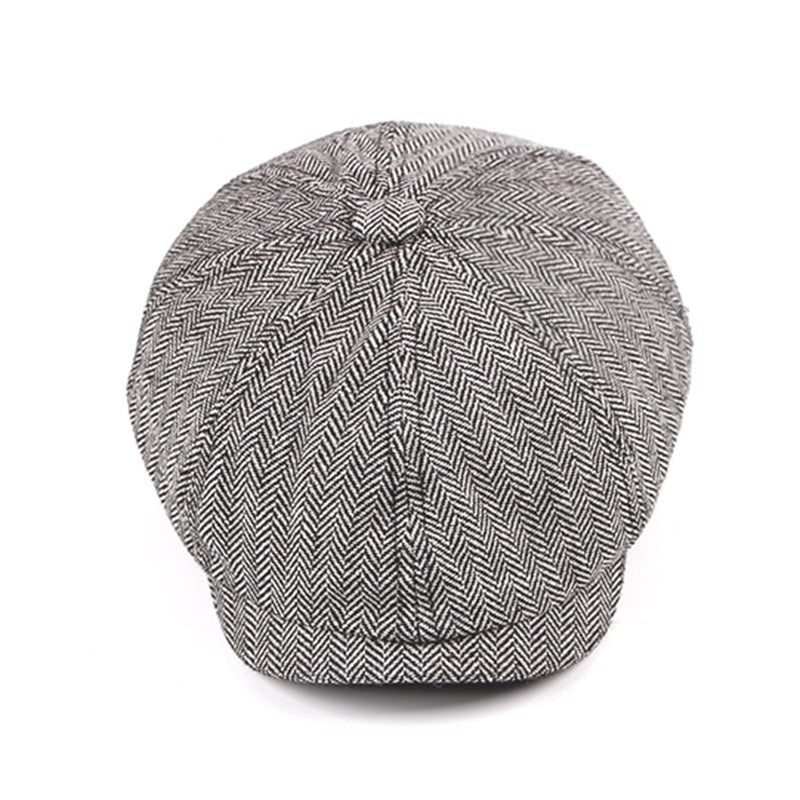 Dome Wool Octagonal Plaid Beret