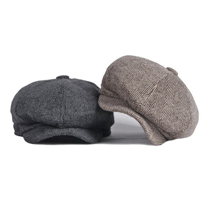 British Octagona Wool Hat Leisure Literature