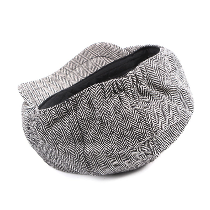 Dome Wool Octagonal Plaid Beret