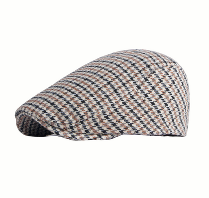 Sterling Cotton Retro Beret Houndstooth