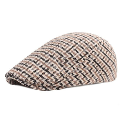 Sterling Cotton Retro Beret Houndstooth