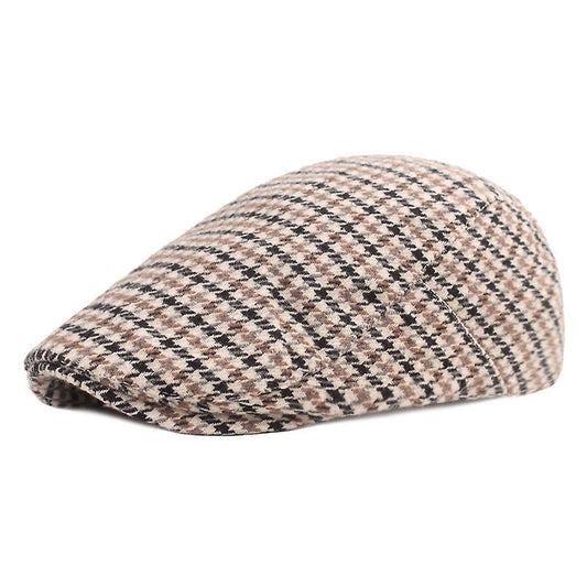 Sterling Cotton Retro Beret Houndstooth