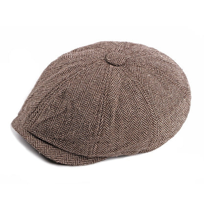 Dome Wool Octagonal Plaid Beret