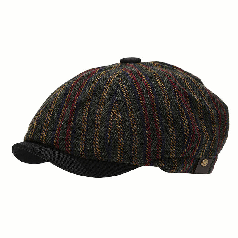 Retro Vintage Wool Stripe Beret
