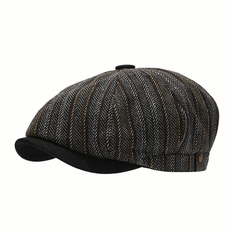 Retro Vintage Wool Stripe Beret