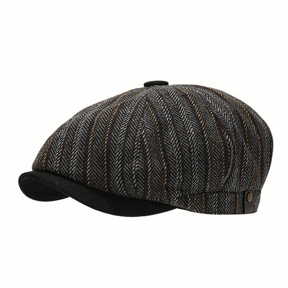 Retro Vintage Wool Stripe Beret