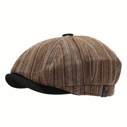 Retro Vintage Wool Stripe Beret
